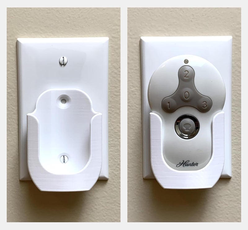 Makesus Ceiling Fan Remote Holder Wall Mount for Hunter 99122 99123 Ceiling Fan Controller - Remote Not Included (1 Pk White) - Image 4